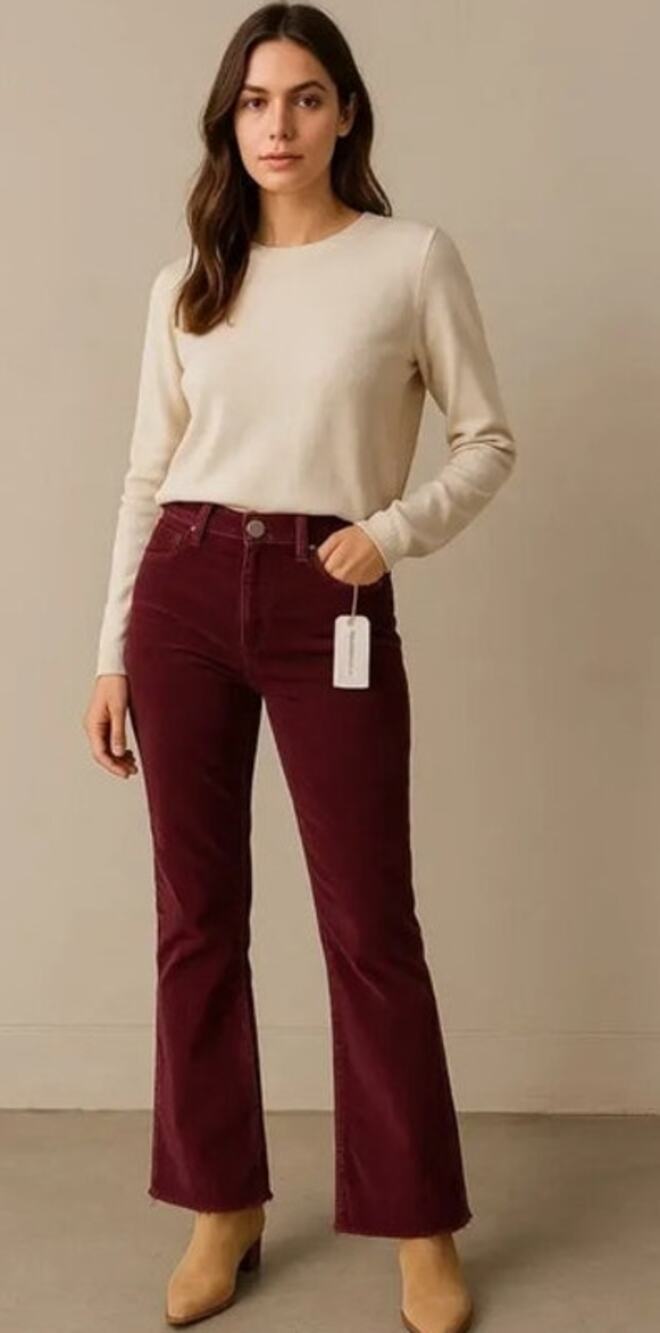NWOT Current/Elliott The Kick Flare Corduroy Jeans Womens Size 29